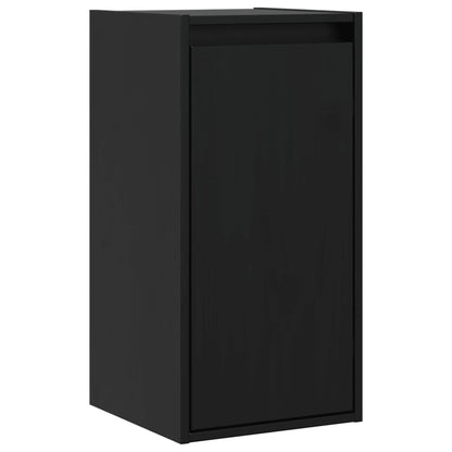 vidaXL Wall Cabinets 2 pcs Black 30x30x60 cm Solid Wood Pine