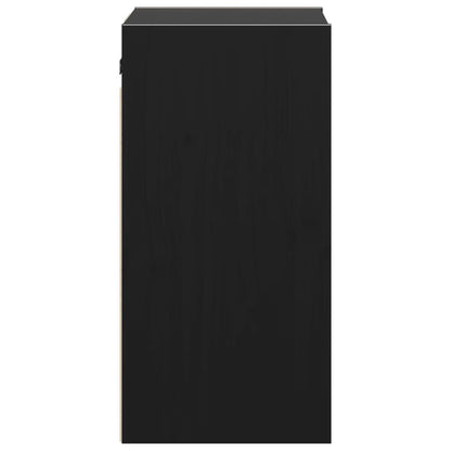 vidaXL Wall Cabinets 2 pcs Black 30x30x60 cm Solid Wood Pine