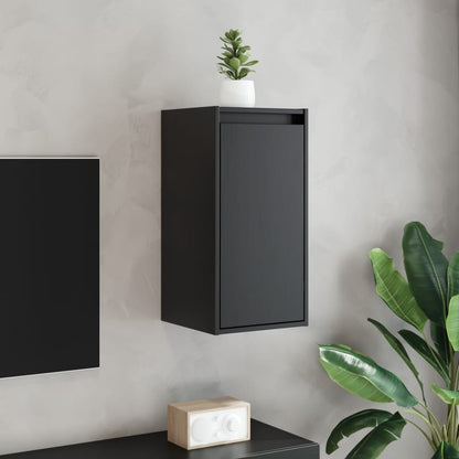 vidaXL Wall Cabinets 2 pcs Black 30x30x60 cm Solid Wood Pine