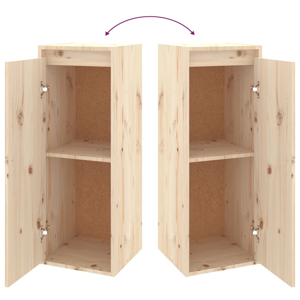 vidaXL Wall Cabinet 30x30x80 cm Solid Wood Pine