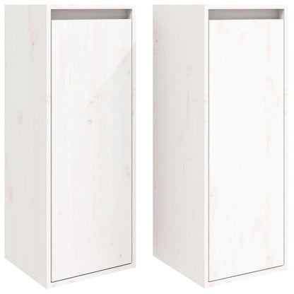 vidaXL Wall Cabinets 2 pcs White 30x30x80 cm Solid Wood Pine