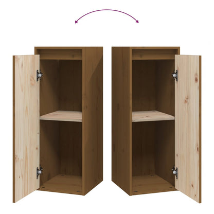 vidaXL Wall Cabinets 2 pcs Honey Brown 30x30x80 cm Solid Wood Pine