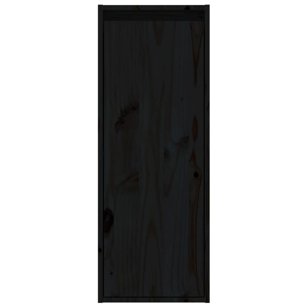 vidaXL Wall Cabinets 2 pcs Black 30x30x80 cm Solid Wood Pine