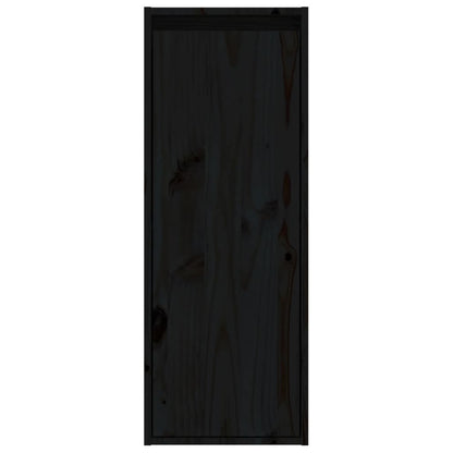 vidaXL Wall Cabinets 2 pcs Black 30x30x80 cm Solid Wood Pine