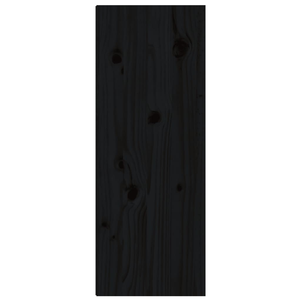 vidaXL Wall Cabinets 2 pcs Black 30x30x80 cm Solid Wood Pine