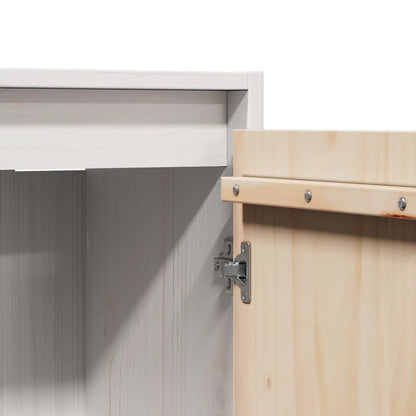 vidaXL Wall Cabinet White 30x30x100 cm Solid Pinewood