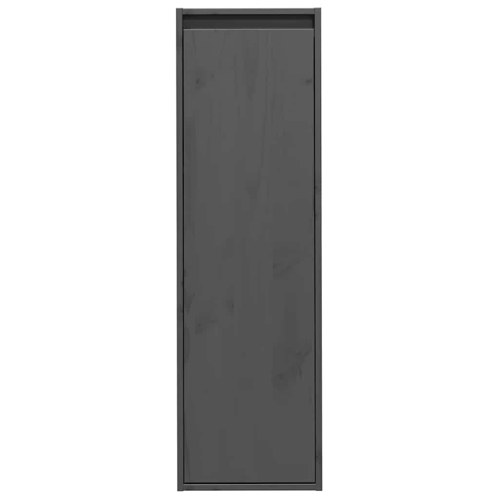 vidaXL Wall Cabinets 2 pcs Grey 30x30x100 cm Solid Pinewood