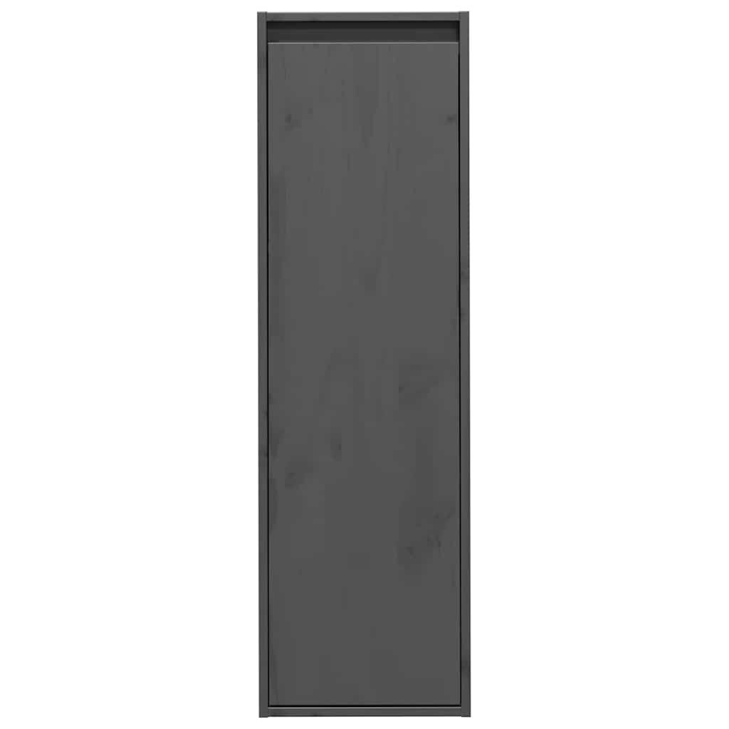 vidaXL Wall Cabinets 2 pcs Grey 30x30x100 cm Solid Pinewood