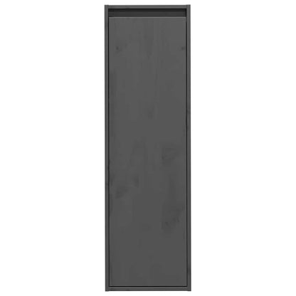 vidaXL Wall Cabinets 2 pcs Grey 30x30x100 cm Solid Pinewood
