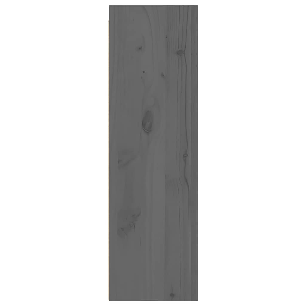 vidaXL Wall Cabinets 2 pcs Grey 30x30x100 cm Solid Pinewood