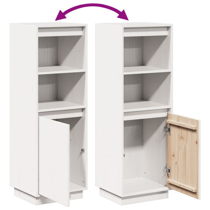 vidaXL Highboard White 37x34x110 cm Solid Wood Pine