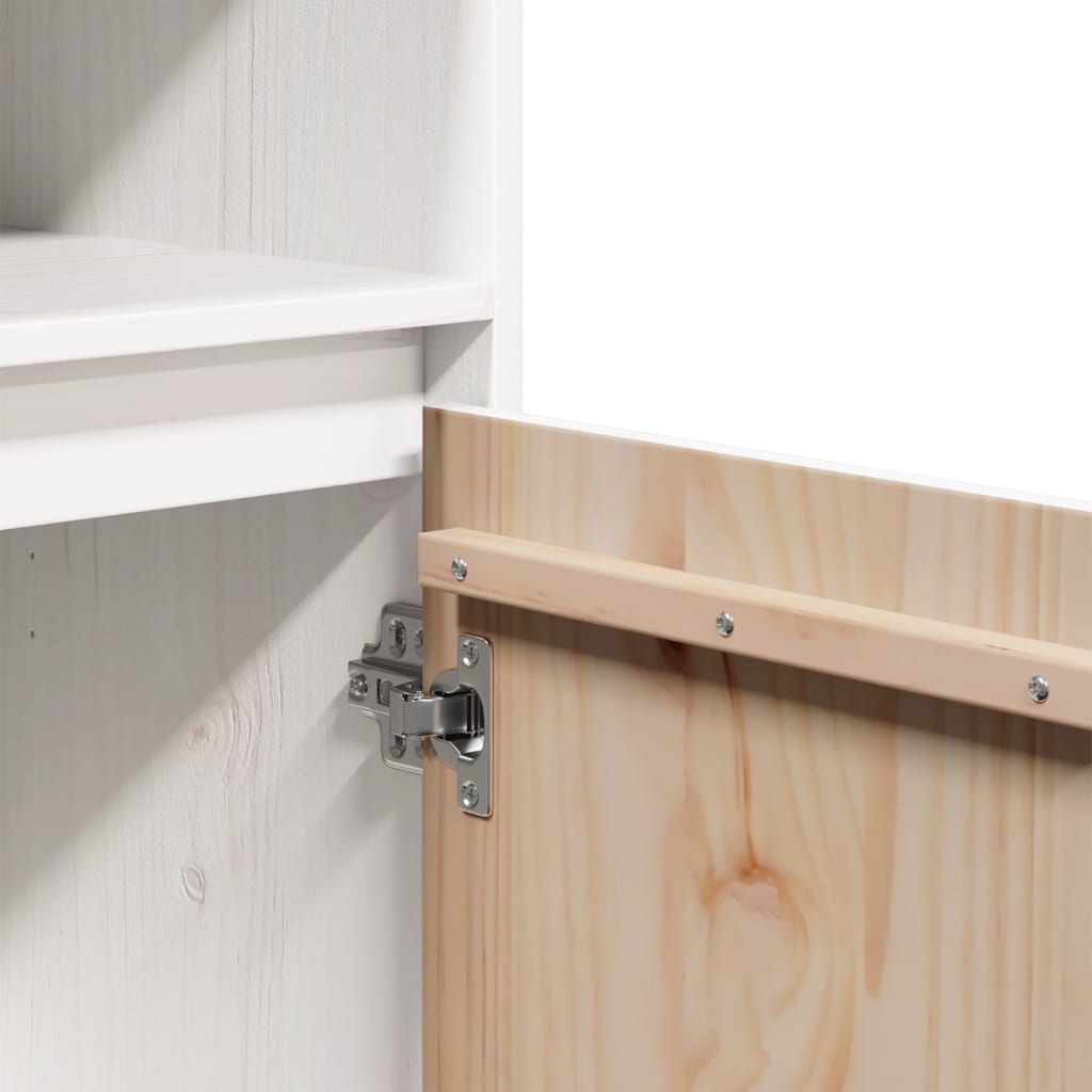 vidaXL Highboard White 37x34x110 cm Solid Wood Pine