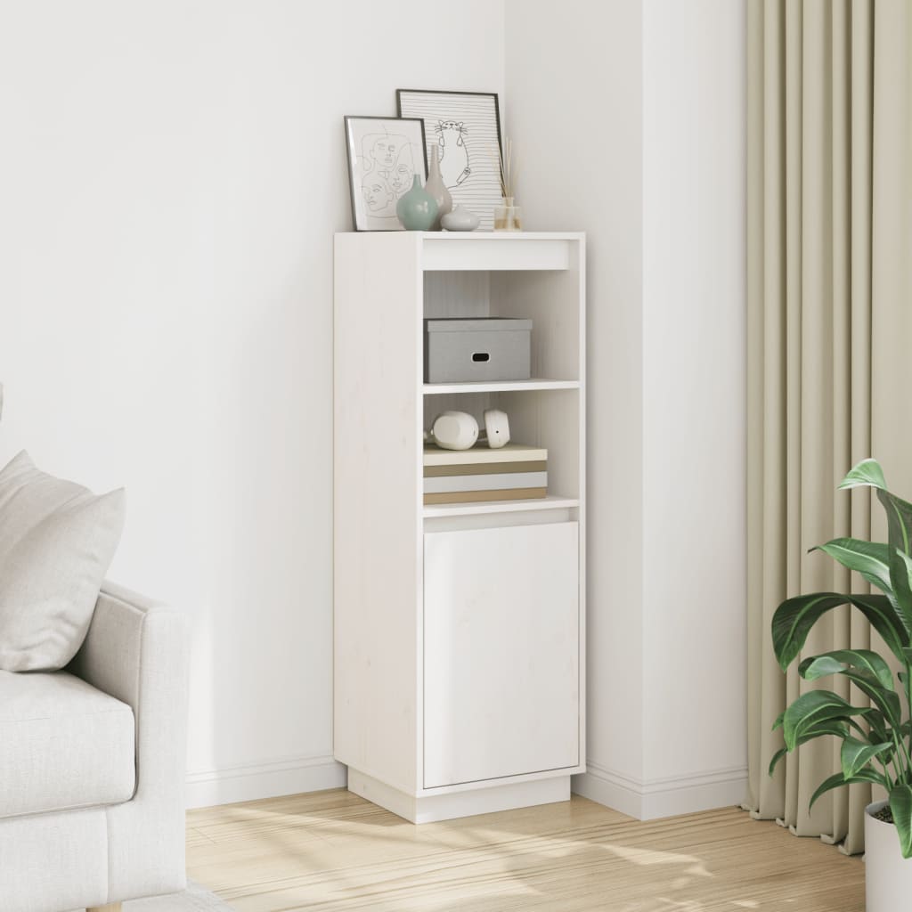 vidaXL Highboard White 37x34x110 cm Solid Wood Pine