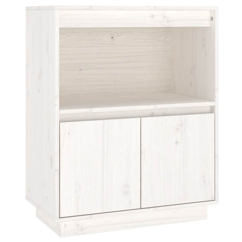 vidaXL Sideboard White 60x34x75 cm Solid Wood Pine
