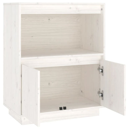 vidaXL Sideboard White 60x34x75 cm Solid Wood Pine