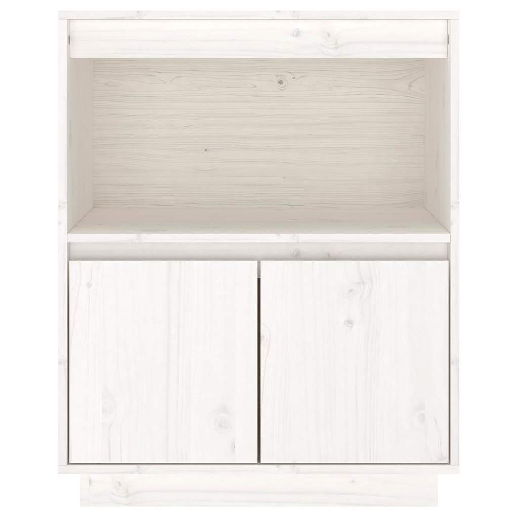 vidaXL Sideboard White 60x34x75 cm Solid Wood Pine