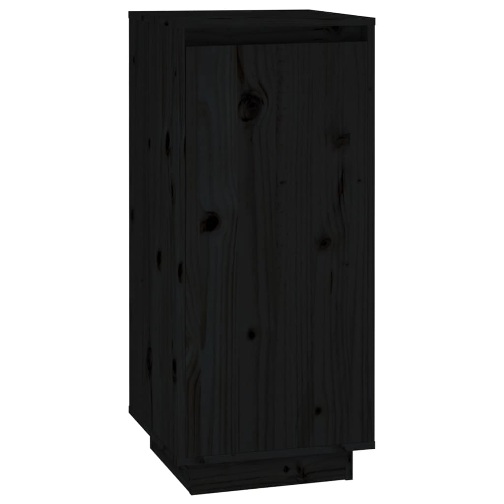 vidaXL Shoe Cabinet | Black | Solid pinewood | Compact | Shoe Cabinet