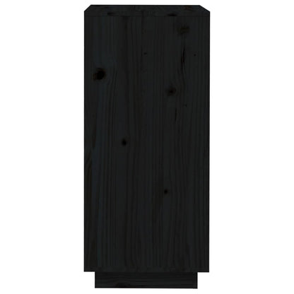 vidaXL Shoe Cabinet | Black | Solid pinewood | Compact | Shoe Cabinet