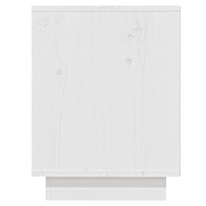 vidaXL Shoe Cabinet White 110x34x45 cm Solid Wood Pine