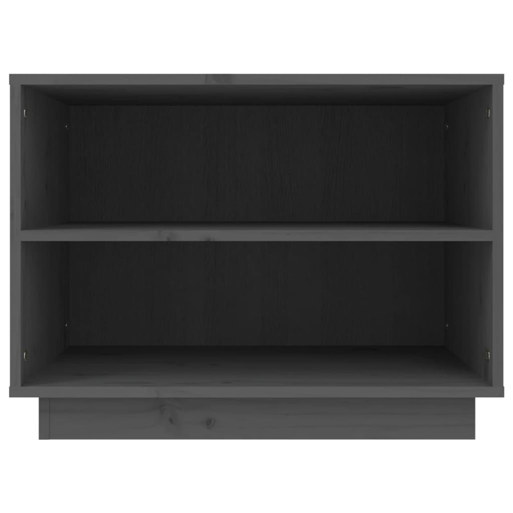 vidaXL Shoe Cabinet Grey 60x34x45 cm Solid Wood Pine