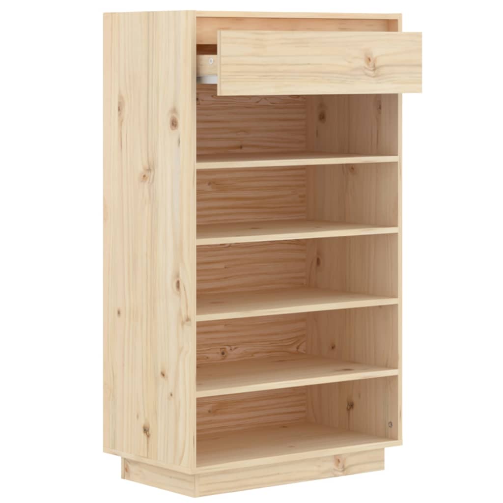 vidaXL Shoe Cabinet 60x34x105 cm Solid Wood Pine
