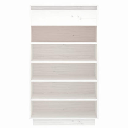 vidaXL Shoe Cabinet White 60x34x105 cm Solid Wood Pine