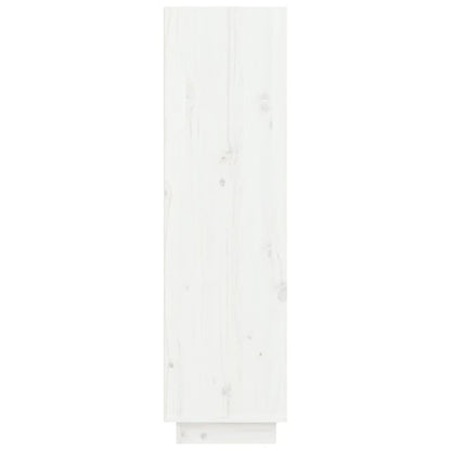 vidaXL Shoe Cabinet White 60x34x105 cm Solid Wood Pine