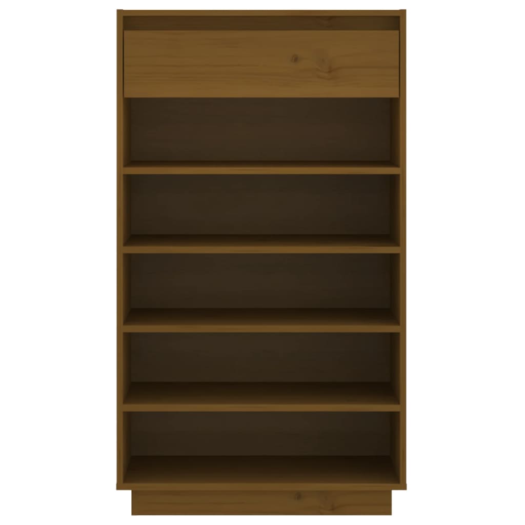 vidaXL Shoe Cabinet Honey Brown 60x34x105 cm Solid Wood Pine