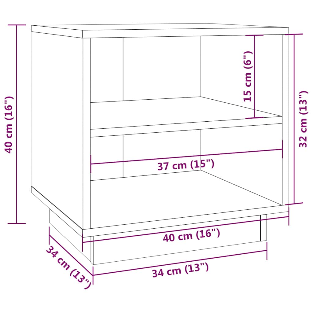 vidaXL Bedside Cabinets 2 pcs Honey Brown 40x34x40 cm Solid Wood Pine
