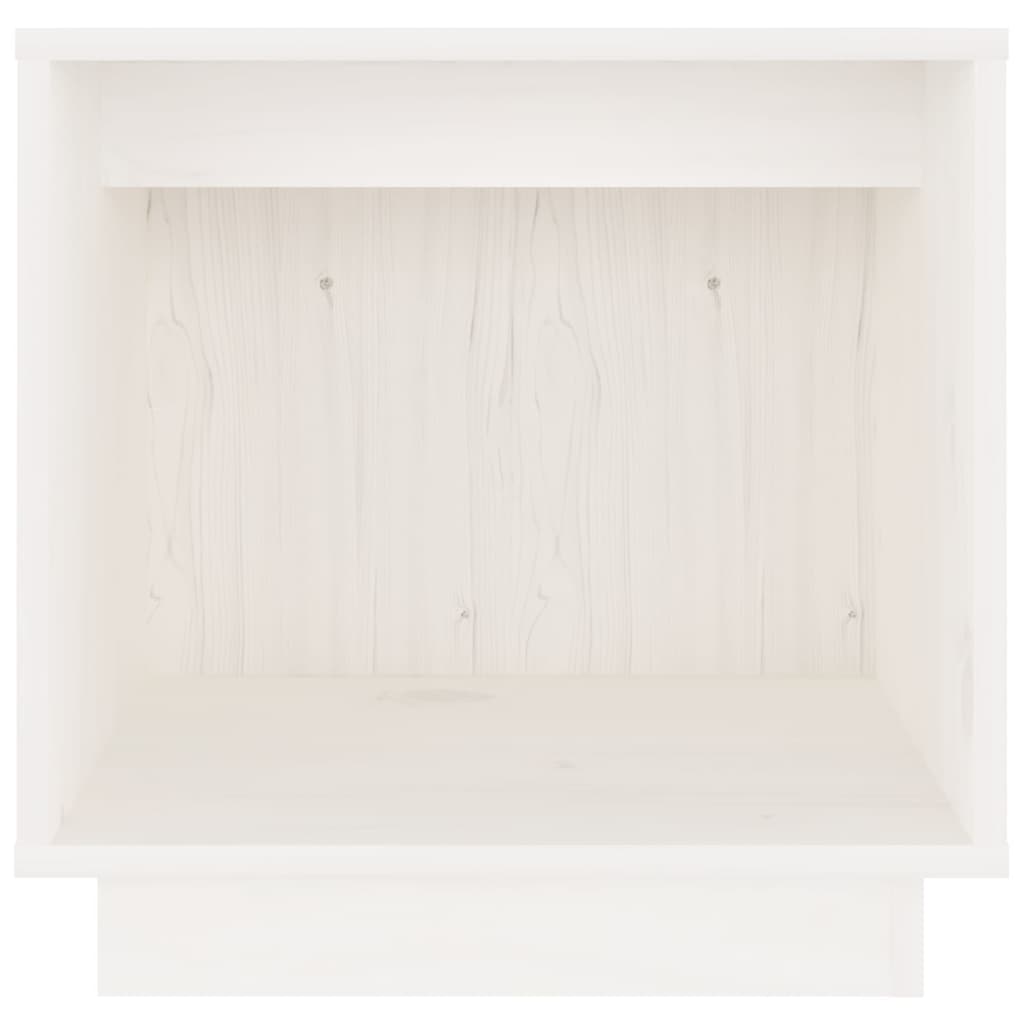 vidaXL Bedside Cabinet White 40x30x40 cm Solid Wood Pine