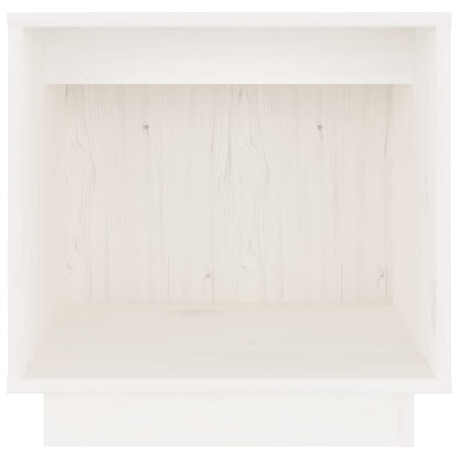 vidaXL Bedside Cabinet White 40x30x40 cm Solid Wood Pine