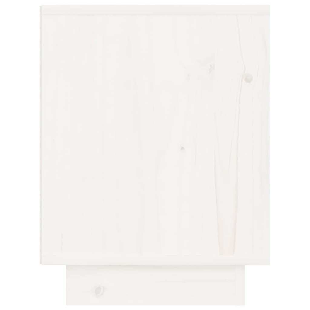 vidaXL Bedside Cabinet White 40x30x40 cm Solid Wood Pine