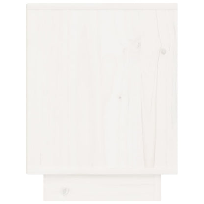 vidaXL Bedside Cabinet White 40x30x40 cm Solid Wood Pine