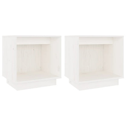 vidaXL Bedside Cabinets 2 pcs White 40x30x40 cm Solid Wood Pine