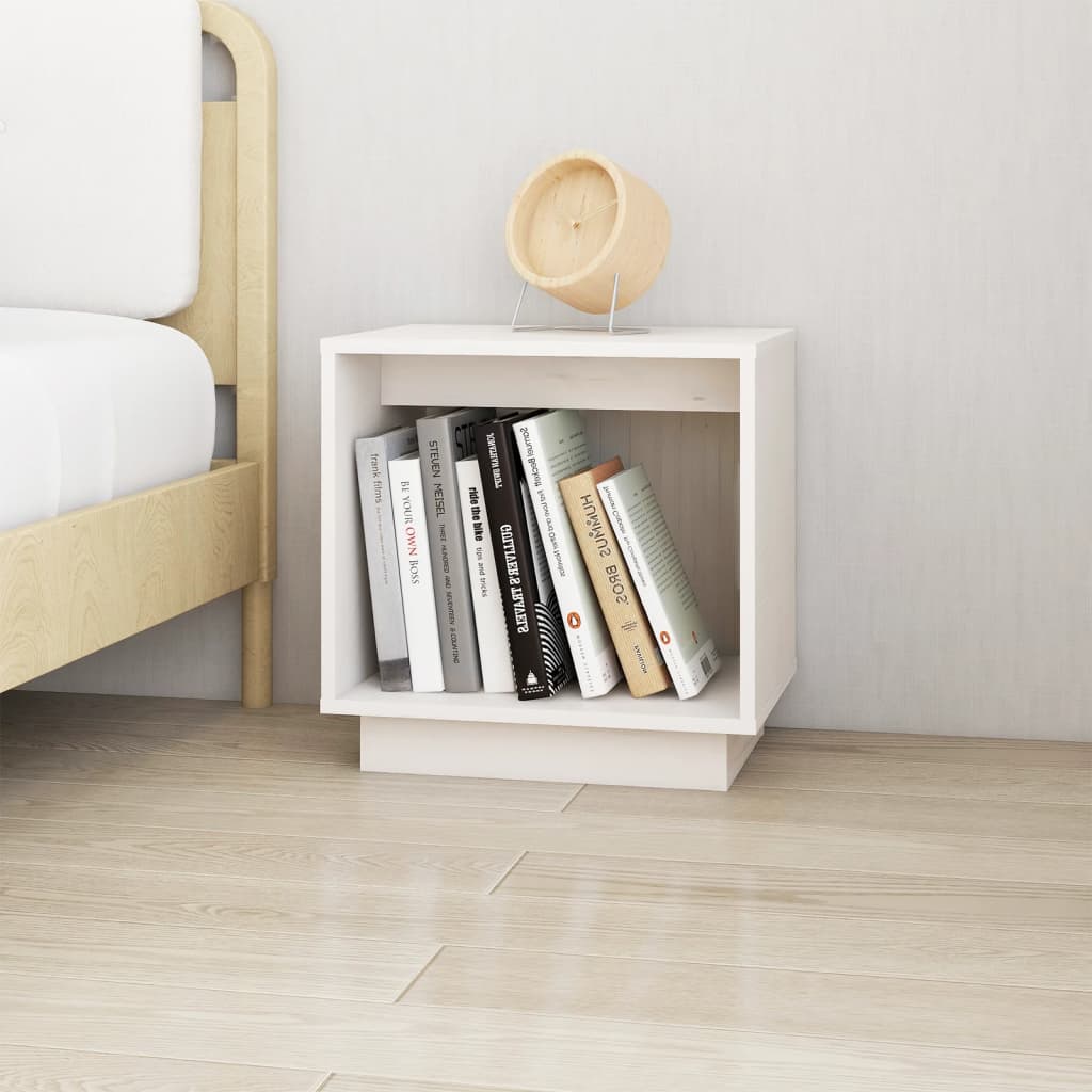 vidaXL Bedside Cabinets 2 pcs White 40x30x40 cm Solid Wood Pine