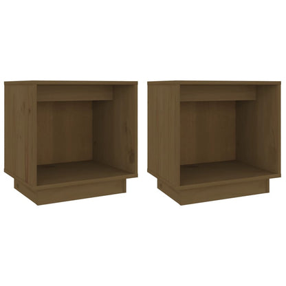 vidaXL Bedside Cabinets 2 pcs Honey Brown 40x30x40 cm Solid Wood Pine