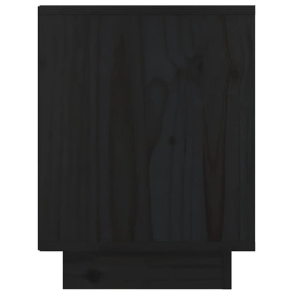 vidaXL Bedside Cabinets 2 pcs Black 40x30x40 cm Solid Wood Pine