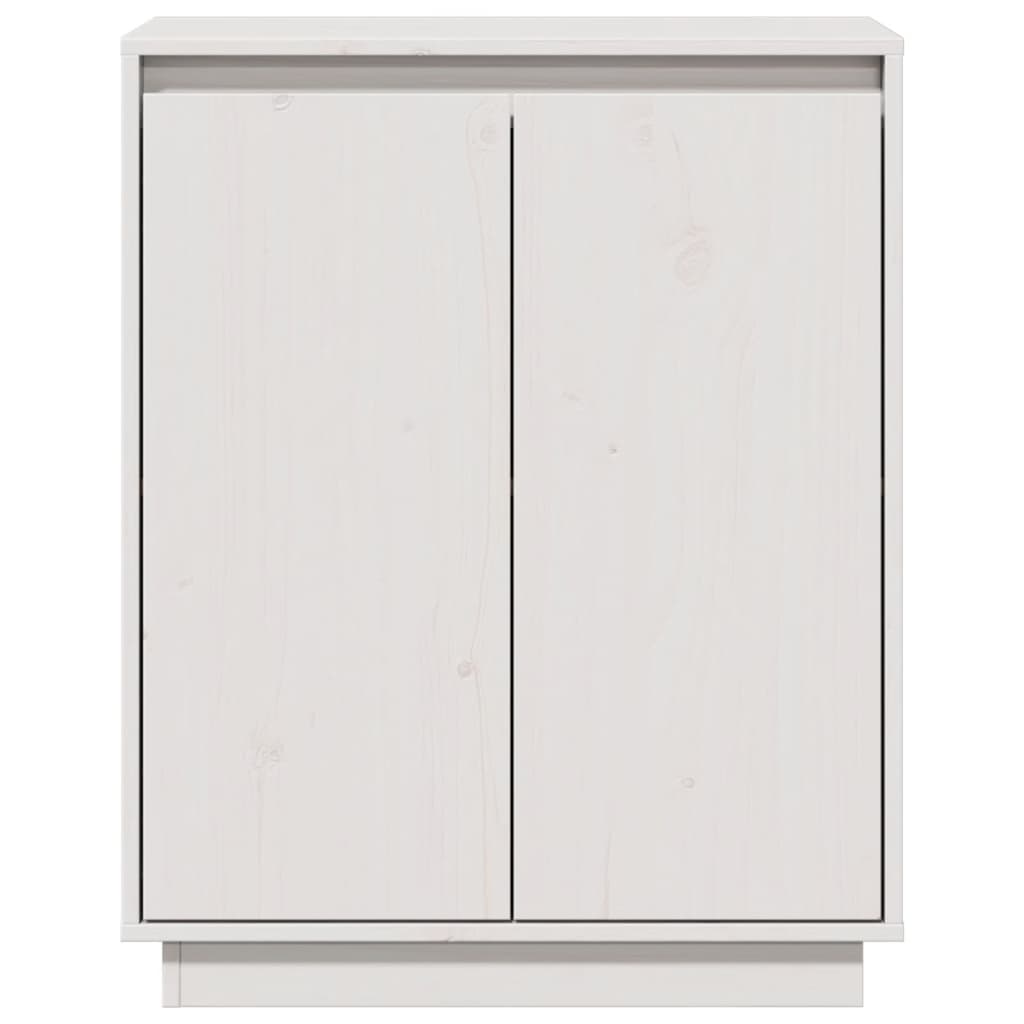 vidaXL Sideboard White 60x34x75 cm Solid Wood Pine