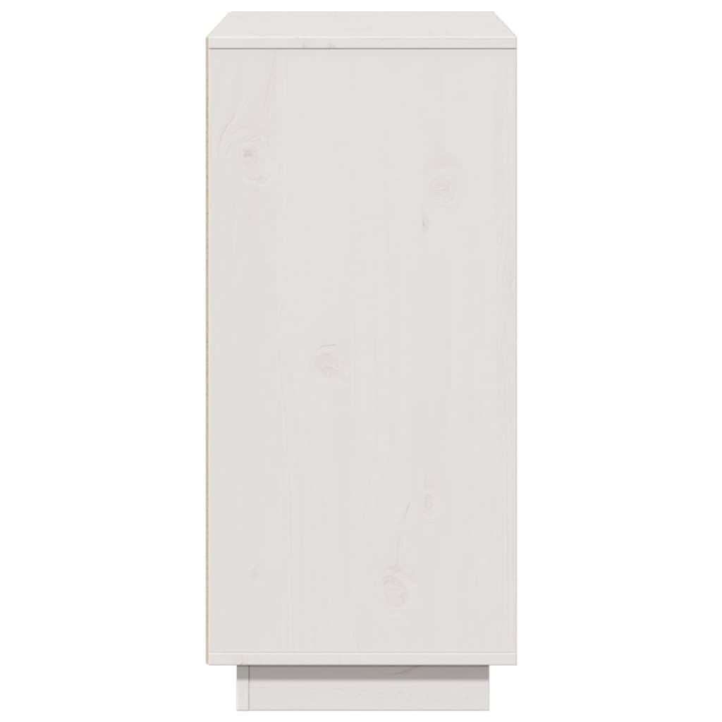 vidaXL Sideboard White 60x34x75 cm Solid Wood Pine