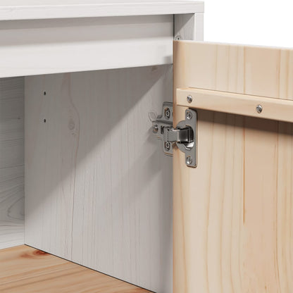 vidaXL Sideboard White 60x34x75 cm Solid Wood Pine