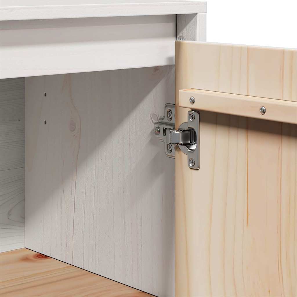 vidaXL Sideboard White 60x34x75 cm Solid Wood Pine