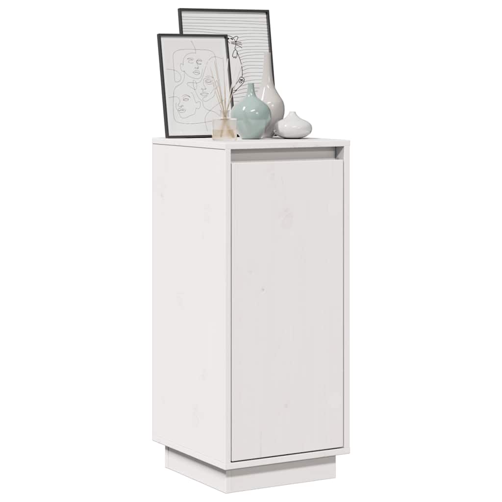 vidaXL Sideboard White 31.5x34x75 cm Solid Wood Pine