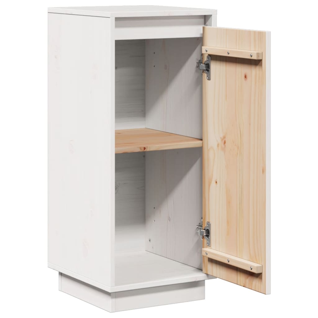 vidaXL Sideboard White 31.5x34x75 cm Solid Wood Pine