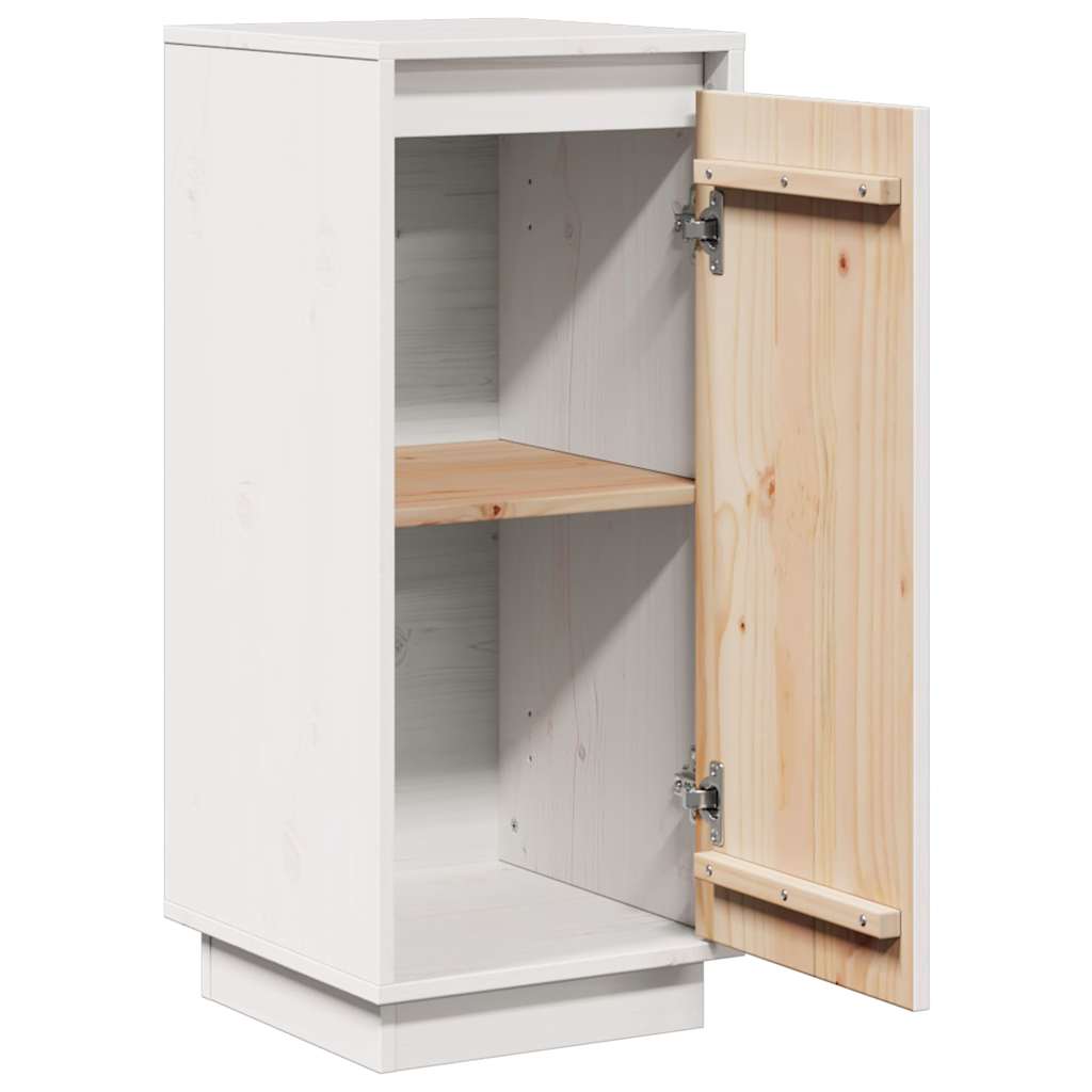 vidaXL Sideboard White 31,5x34x75 cm Solid Wood Pine