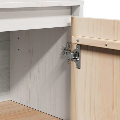 vidaXL Sideboard White 31.5x34x75 cm Solid Wood Pine