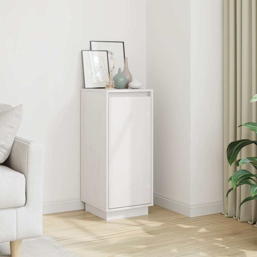 vidaXL Sideboard White 31,5x34x75 cm Solid Wood Pine