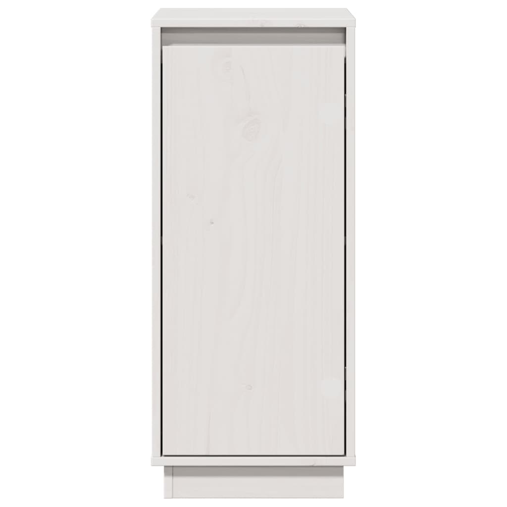 vidaXL Sideboards 2 pcs White 31.5x34x75 cm Solid Wood Pine