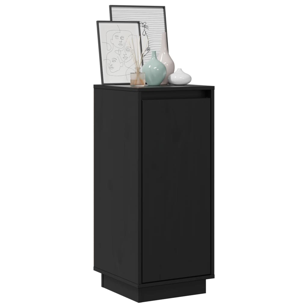 vidaXL Sideboard | Set of 2 | Black | Solid pinewood | Medium | Sideboard