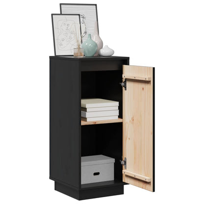 vidaXL Sideboard | Set of 2 | Black | Solid pinewood | Medium | Sideboard
