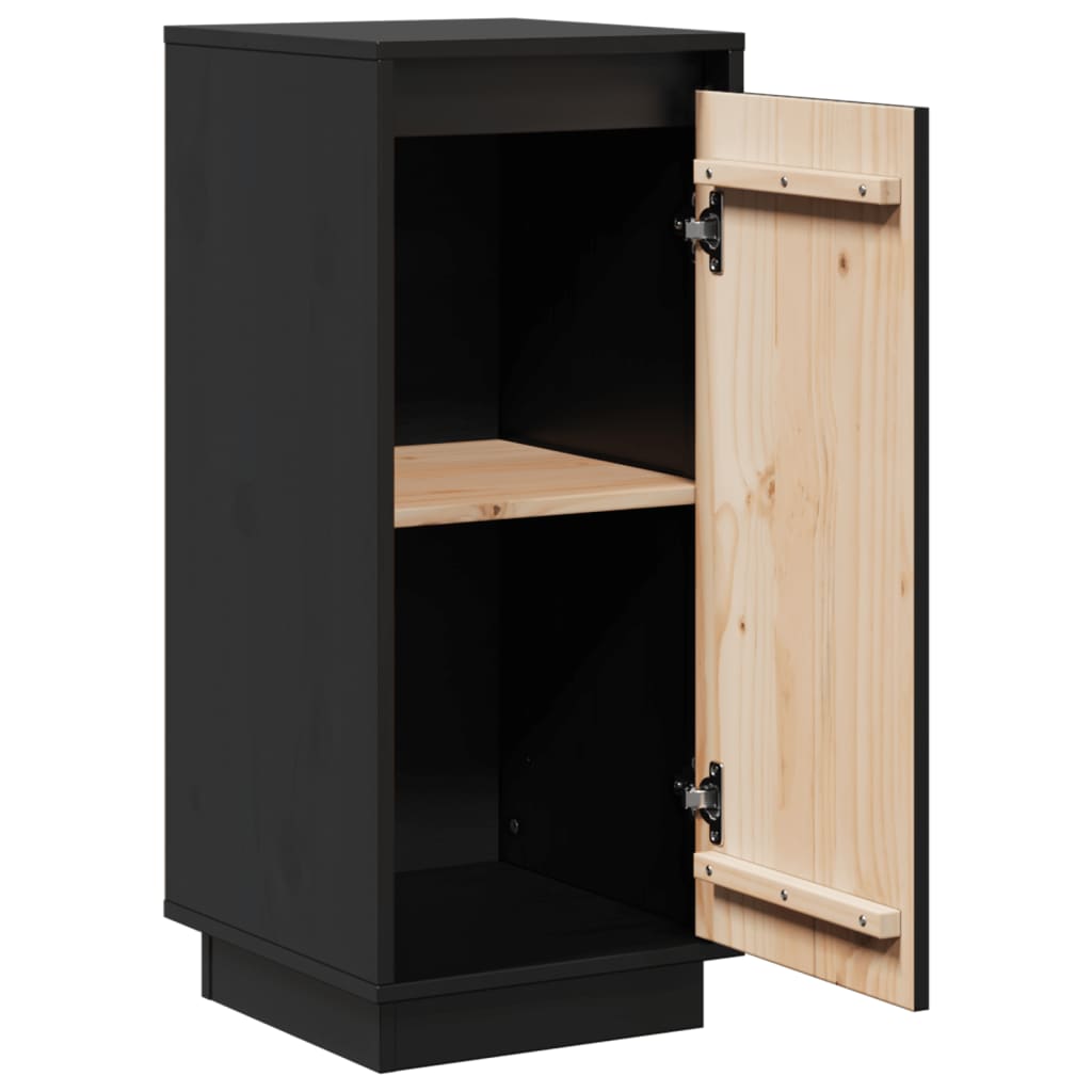 vidaXL Sideboard | Set of 2 | Black | Solid pinewood | Medium | Sideboard